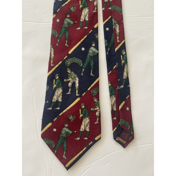 Tommy Hilfiger Silk Golf Necktie Tie Blue‎ Golfing Golfer VINTAGE 90s - Picture 2 of 7
